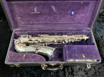 Vintage Original Silver Plate Buescher True Tone Alto Saxophone, Serial #215470